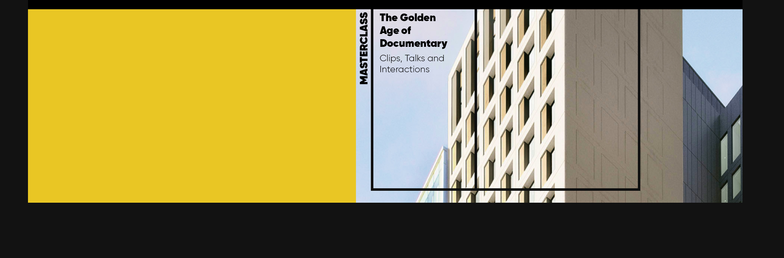 The Golden Age of Documentary - Clips, Talks and Interactions